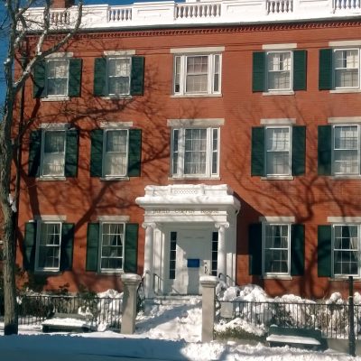 Snow covered streets of Nantucket